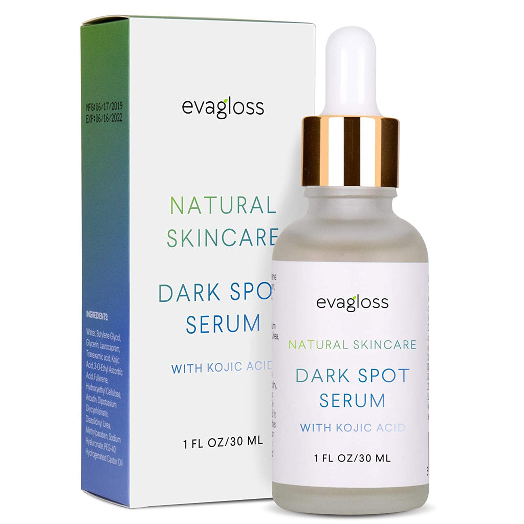 Evagloss Dark Spot Corrector Serum with Kojic Acid and Natural Ingredients for Face & Body, All Skin Types