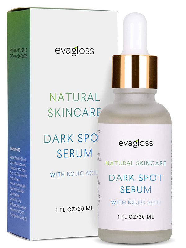 Evagloss Dark Spot Corrector Serum with Kojic Acid and Natural Ingredients for Face & Body, All Skin Types