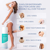 evagloss Razor Bump Stopper- After Shave Solution for Ingrown Hairs and Razor Burns